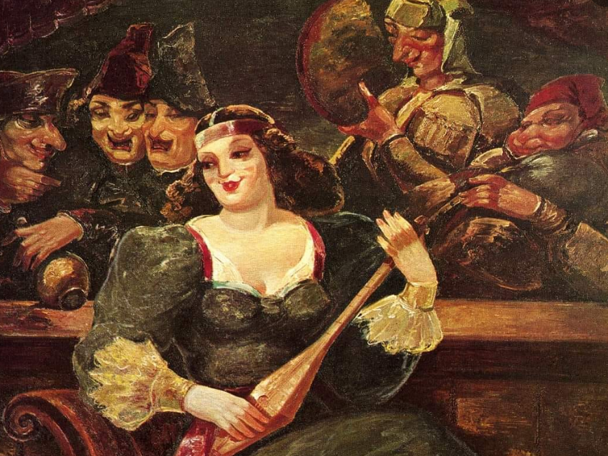 ლადო გუდიაშვილის ნახატი ძველთბილსური ქეიფი